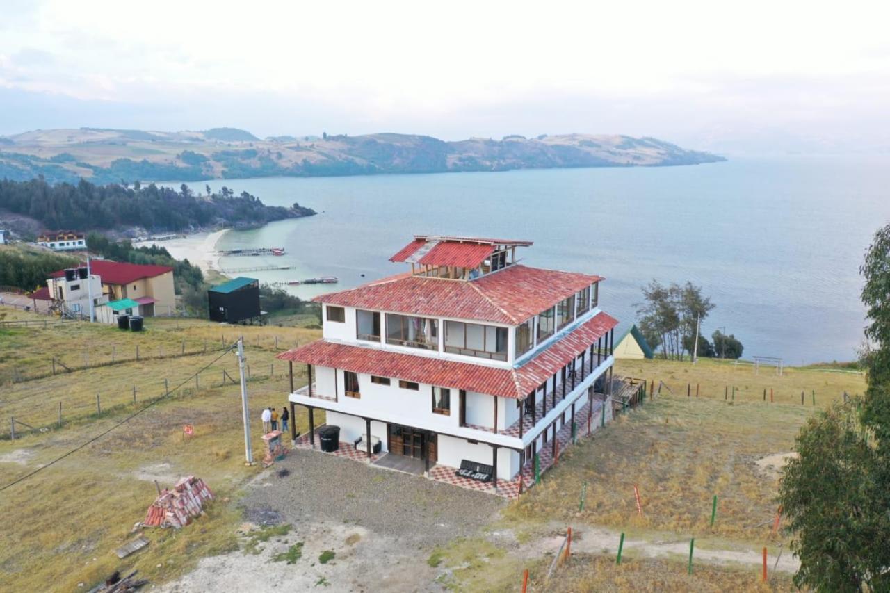 Hotel Tota Eliseo Playa Blanca Lago De Tota Bagian luar foto