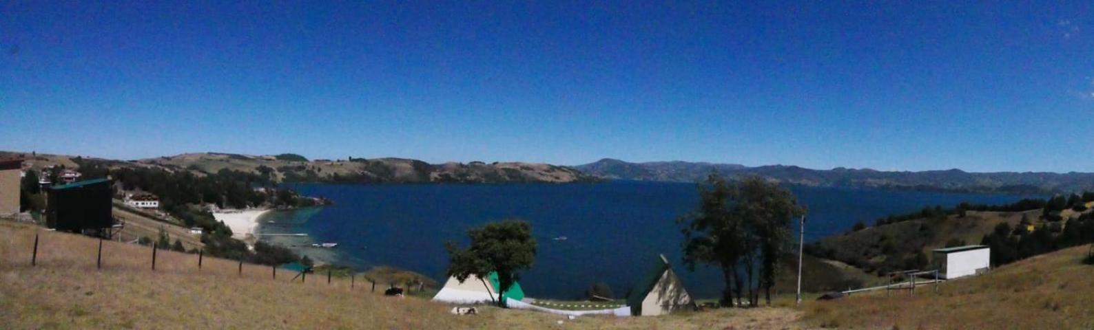 Hotel Tota Eliseo Playa Blanca Lago De Tota Bagian luar foto