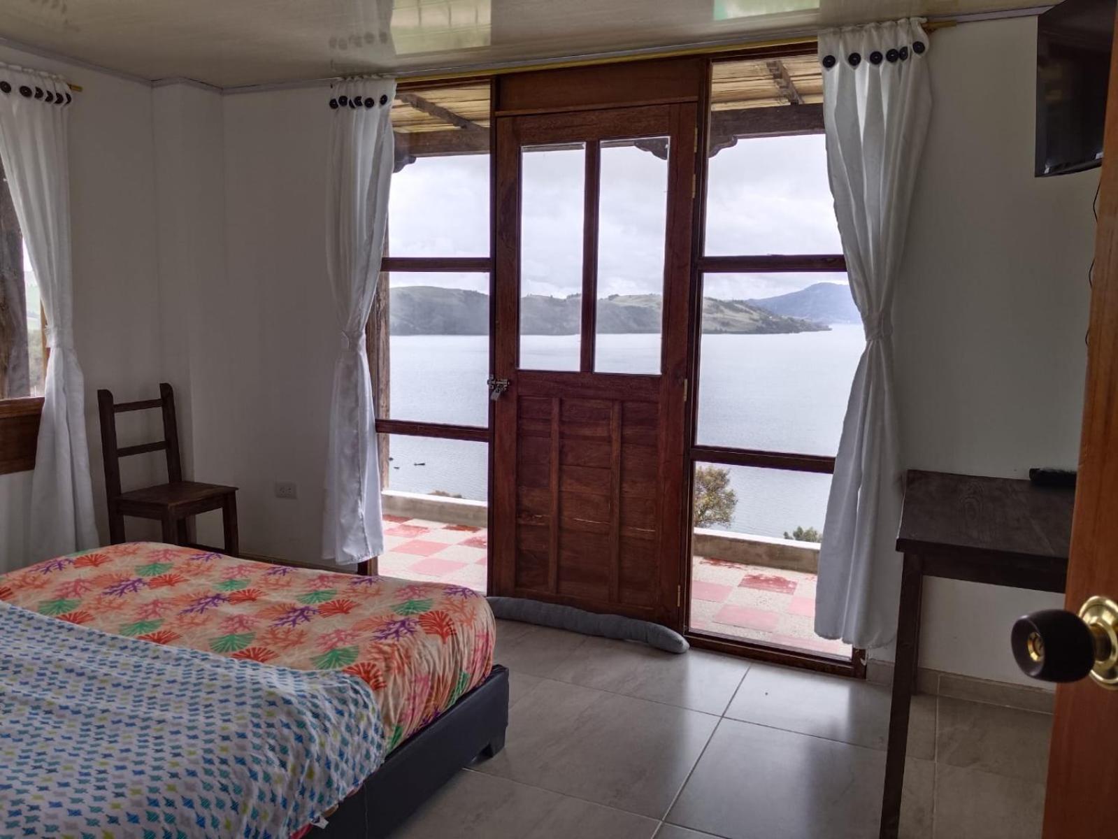 Hotel Tota Eliseo Playa Blanca Lago De Tota Bagian luar foto