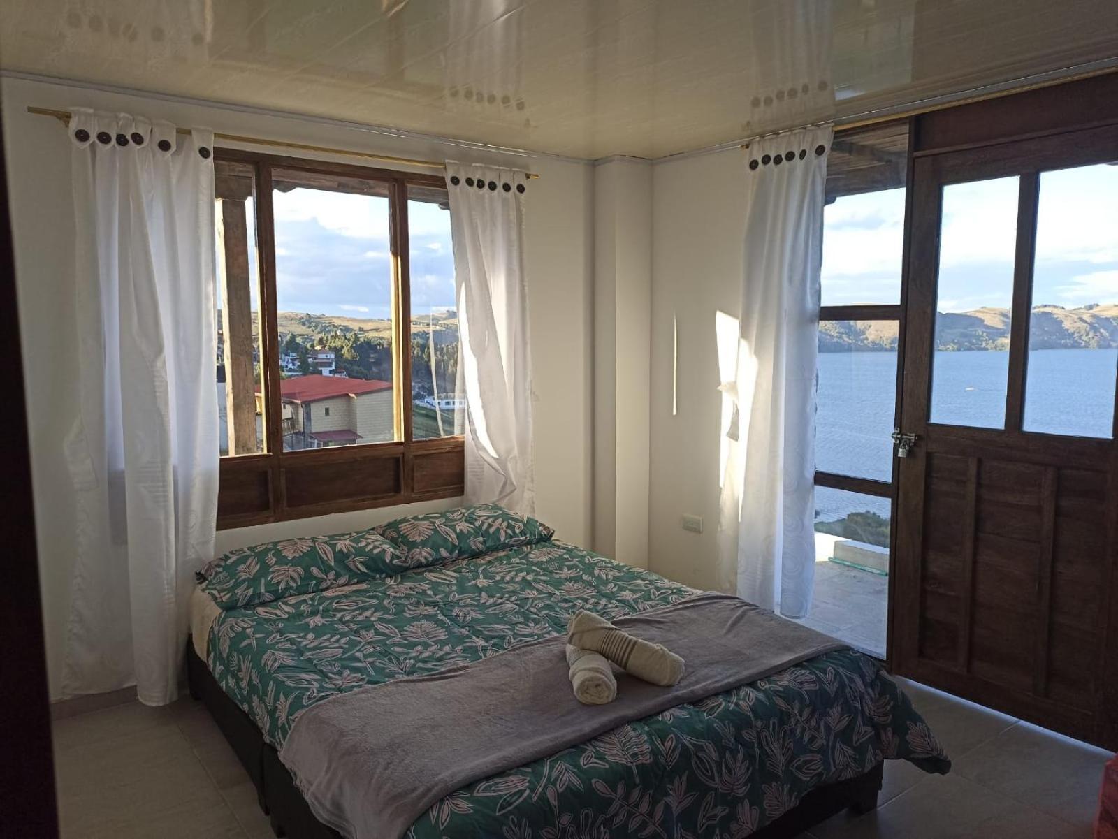 Hotel Tota Eliseo Playa Blanca Lago De Tota Bagian luar foto